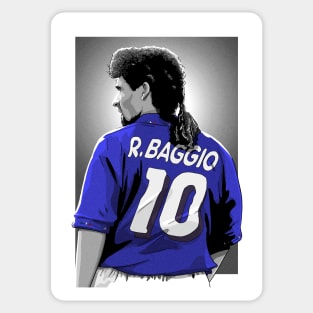 Roberto Baggio - Italy Azzurri Football Artwork Sticker